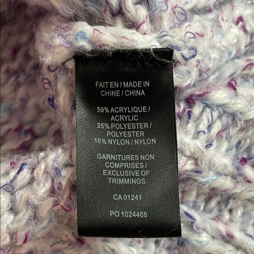 🎀💜🌸ICÔNE par SIMONS Pastel knit Sweater  Size L - Picture 8 of 9